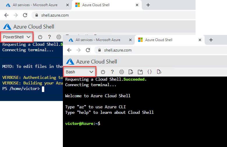 Fonte: PowerShell é como a Bash e CLI Azure / TutorMas 