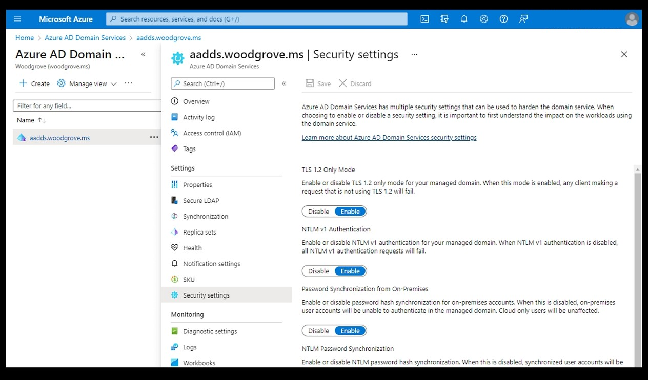 gerenciamento de dados - Microsoft Entra Domain Services 