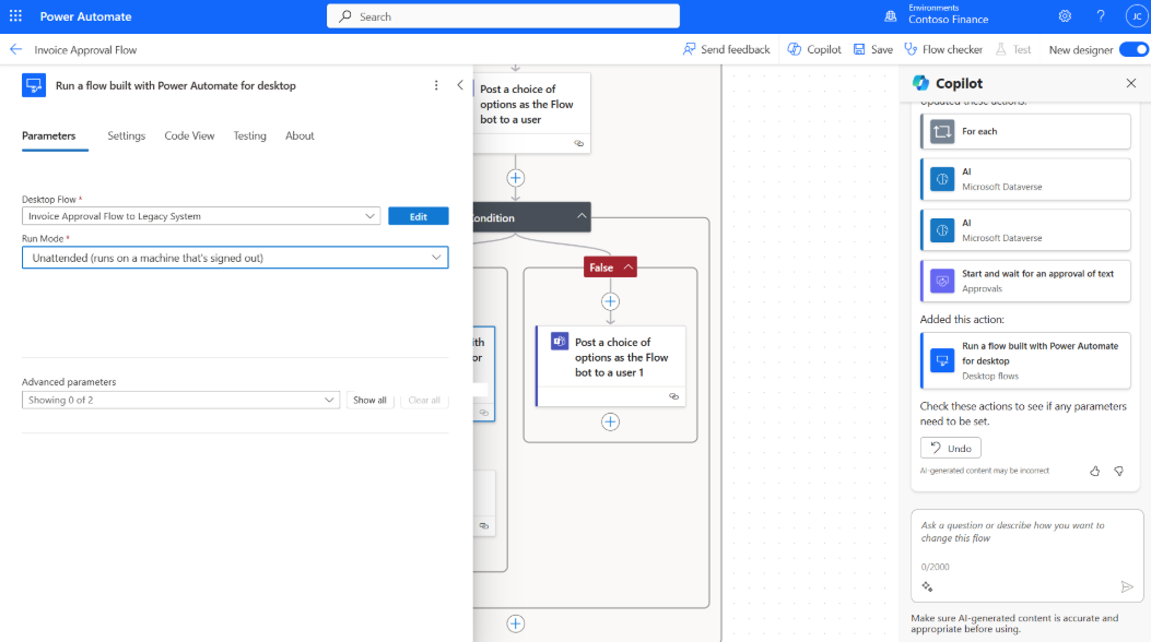 Exemplo de execução de fluxo de trabalho – Fonte: Microsoft