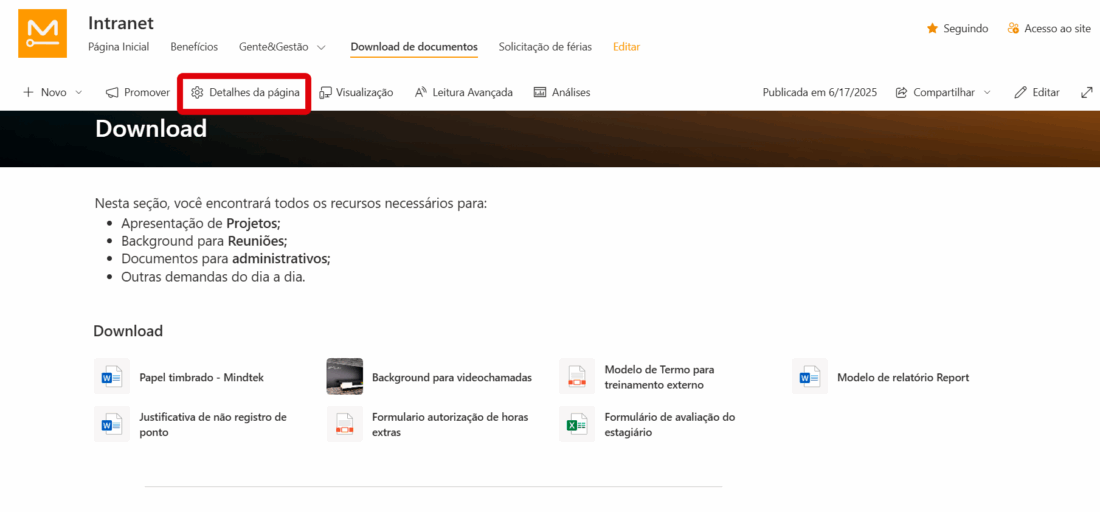 restaurar documento no sharepoint