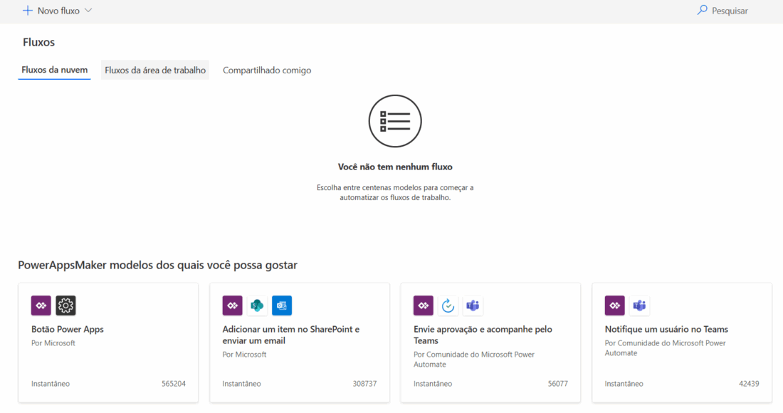 como criar fluxos de trabalho no power apps