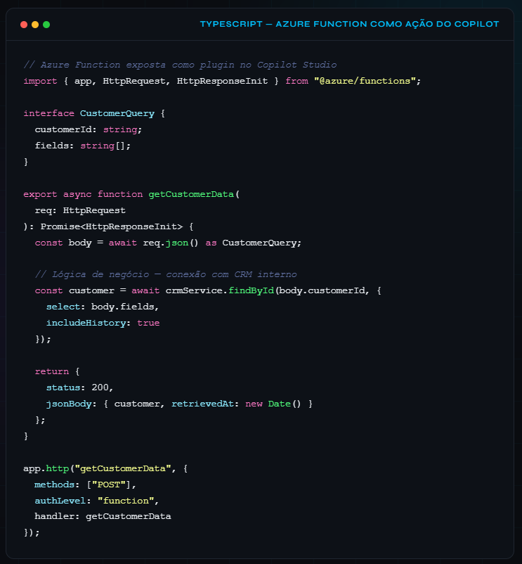 azure function no microsoft copilot studio